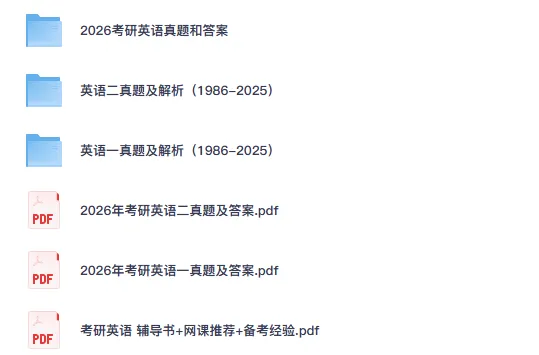 2011-2026考研英语(二)真题试卷电子版含答案及解析-第1张图片-四季读书网