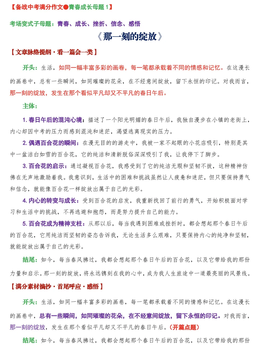 中考语文作文资料小合集-第8张图片-四季读书网