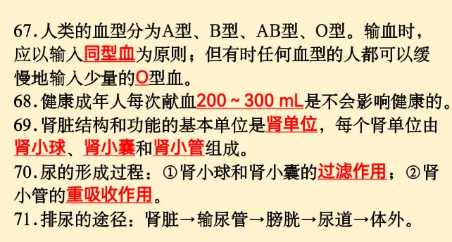 初中生物 | 中考必背核心知识点120条-第21张图片-四季读书网