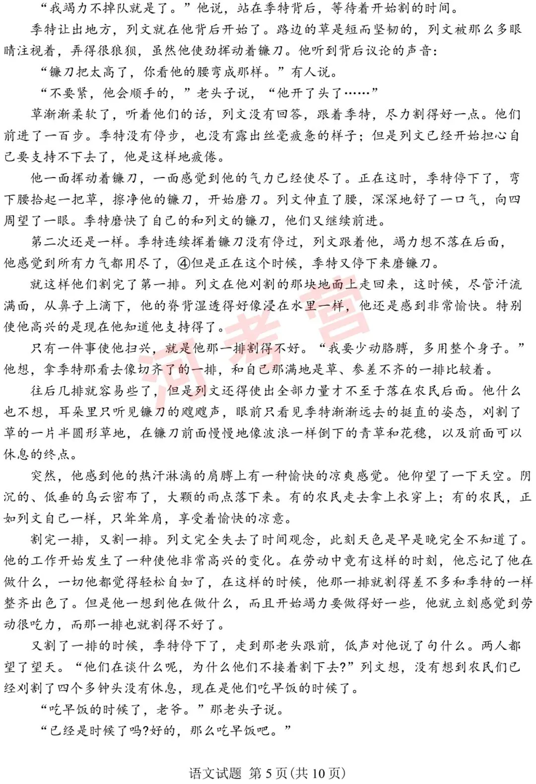 河南省2026年高考【语文】真题试卷及参考答案-第7张图片-四季读书网