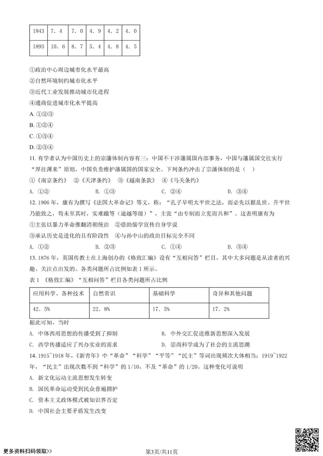 2022北京东城高三(上)开学考历史试卷(含答案)-第3张图片-四季读书网 2022北京东城高三(上)开学考历史试卷(含答案)-第3张图片-四季读书网