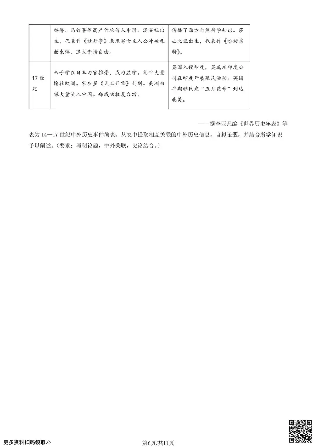 2022北京东城高三(上)开学考历史试卷(含答案)-第6张图片-四季读书网 2022北京东城高三(上)开学考历史试卷(含答案)-第6张图片-四季读书网