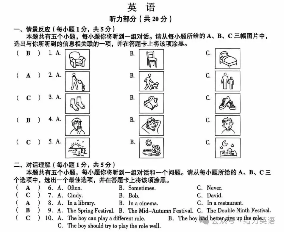 【中考真题】2025年山西省中考英语试题+答案-第1张图片-四季读书网