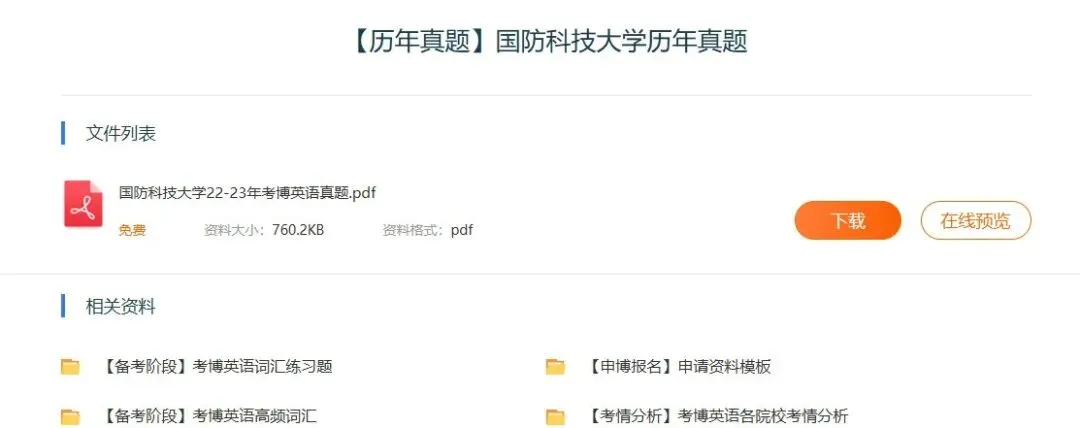 【资料】国防科技大学考博英语真题!阅读占大头,考生说词汇很难......-第1张图片-四季读书网