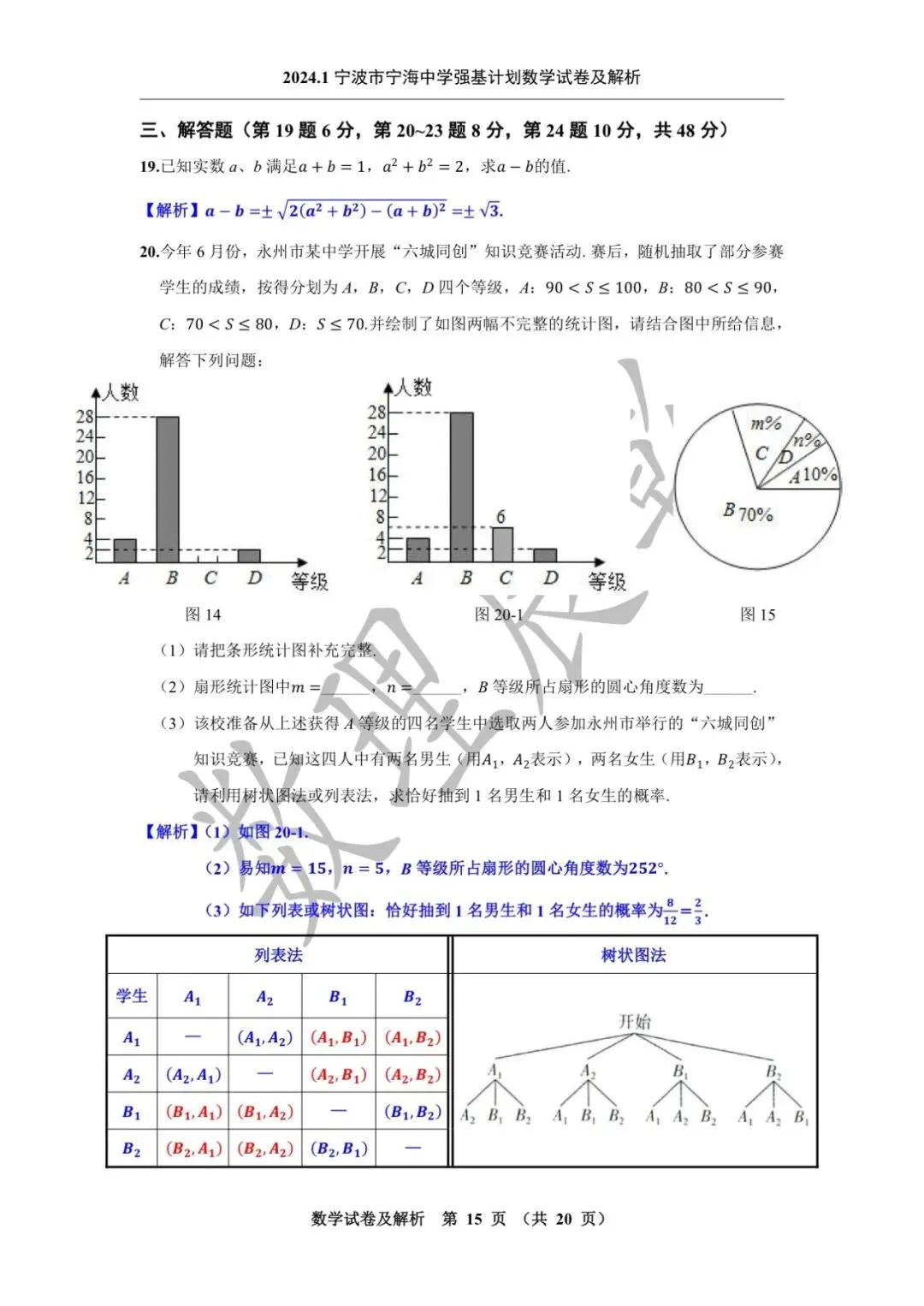 2024.1宁波市宁海中学强基计划数学试卷及解析-第17张图片-四季读书网