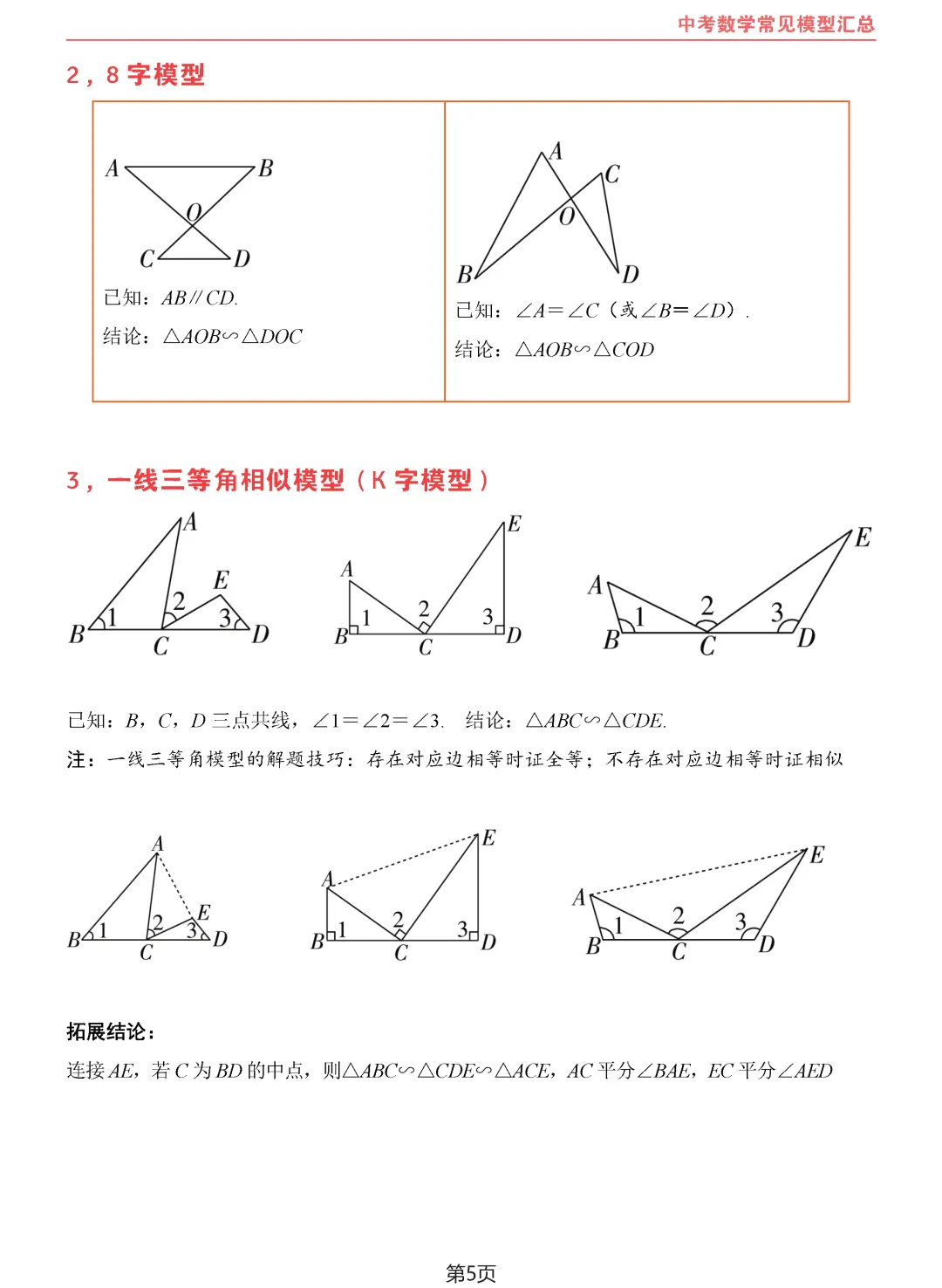 中考数学10类常见模型汇总-第6张图片-四季读书网
