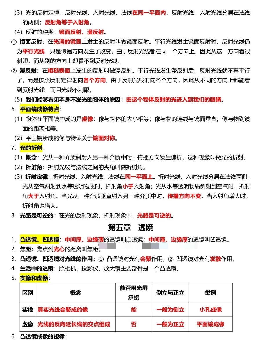【知识归纳】中考物理必背考点归纳!(值得收藏)-第7张图片-四季读书网 【知识归纳】中考物理必背考点归纳!(值得收藏)-第7张图片-四季读书网