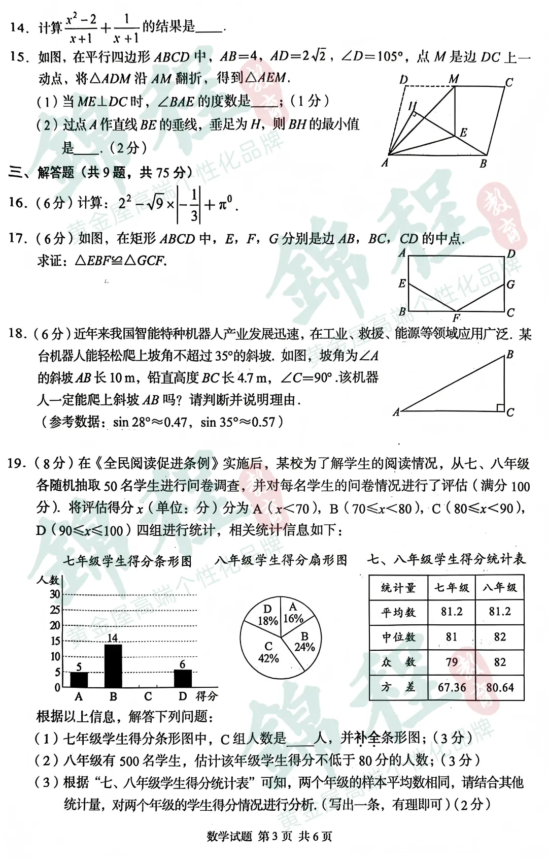 2026中考数学|武汉卷 VS 湖北卷!同省两套试卷,难度差距到底有多大?-第10张图片-四季读书网 2026中考数学|武汉卷 VS 湖北卷!同省两套试卷,难度差距到底有多大?-第10张图片-四季读书网