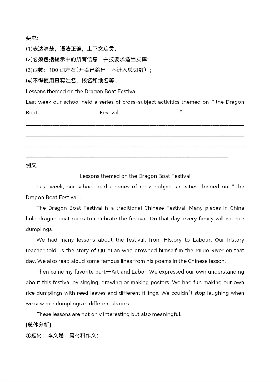中考英语复习 书面表达15 篇(江苏名校)-第9张图片-四季读书网
