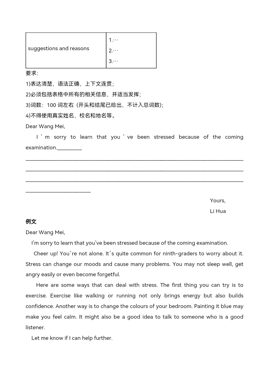 中考英语复习 书面表达15 篇(江苏名校)-第24张图片-四季读书网