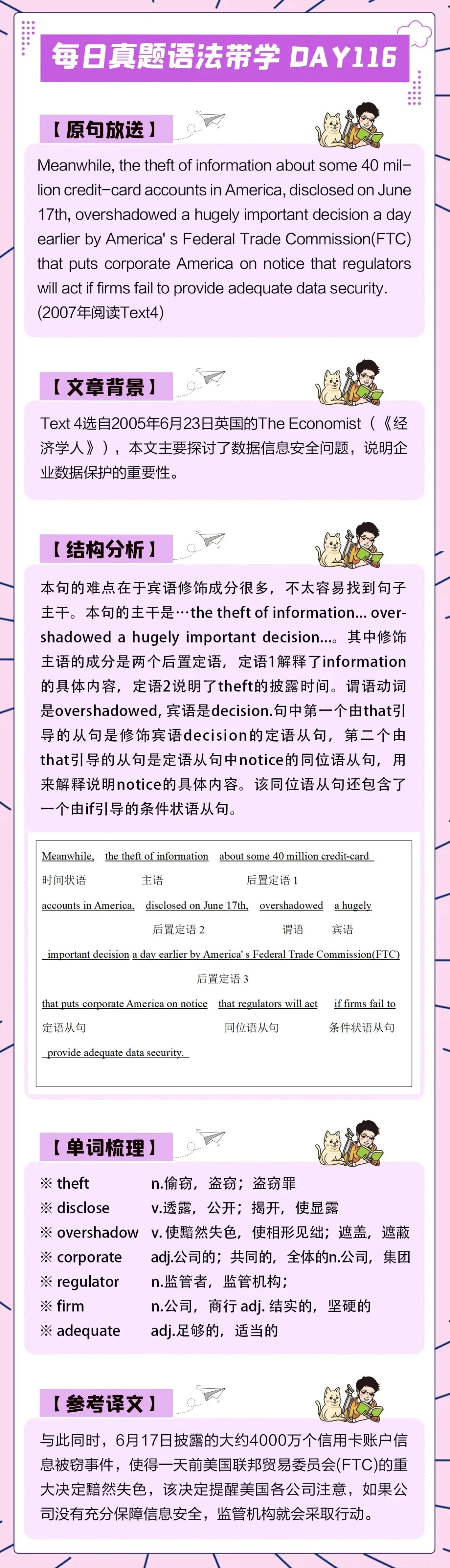 晓艳考研真题语法带学DAY116!时光作渡,眉目成书.-第4张图片-四季读书网