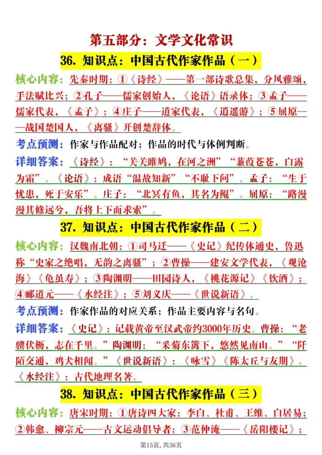 中考语文知识点与考点预测-第15张图片-四季读书网
