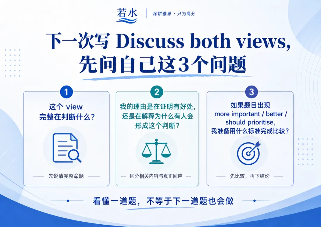 2026年8月8日雅思写作真题|Discuss both views 不是“两边各写一个好处”,这道题特别典型-第4张图片-四季读书网 2026年8月8日雅思写作真题|Discuss both views 不是“两边各写一个好处”,这道题特别典型-第4张图片-四季读书网