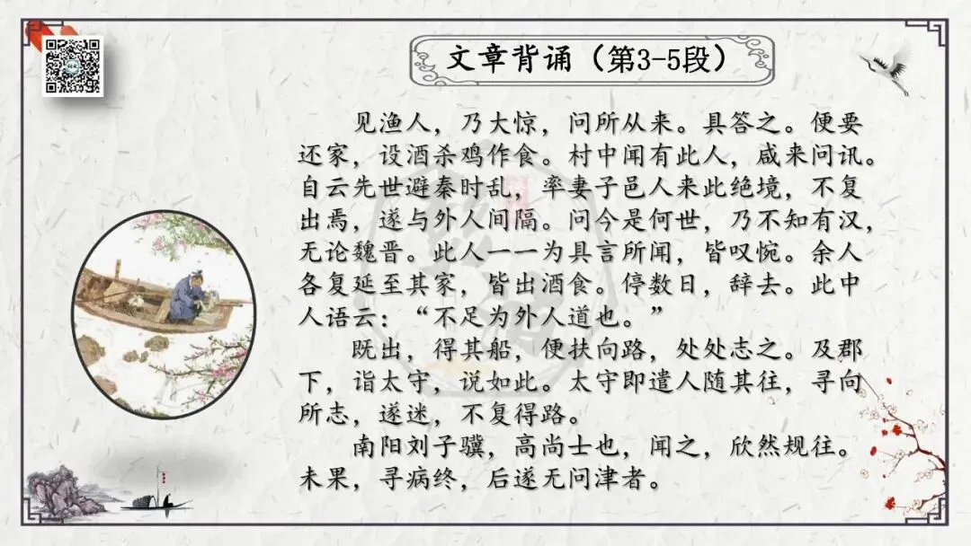 【中考专项复习课件】文言文40篇-22《桃花源记》-第7张图片-四季读书网 【中考专项复习课件】文言文40篇-22《桃花源记》-第7张图片-四季读书网
