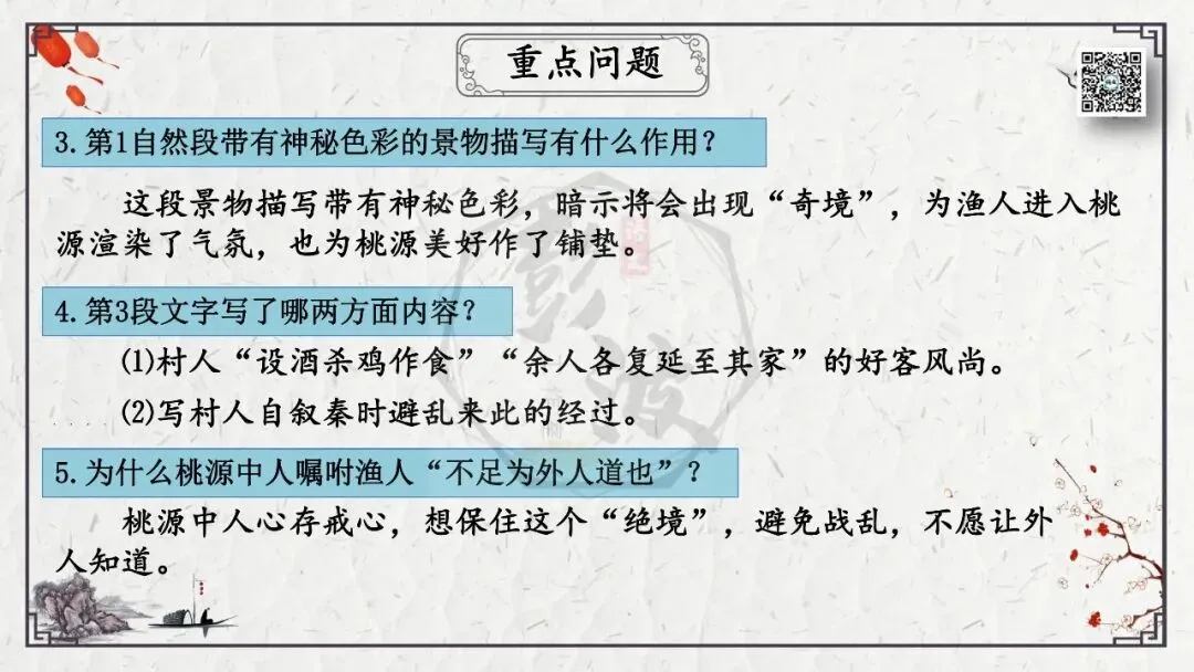 【中考专项复习课件】文言文40篇-22《桃花源记》-第43张图片-四季读书网 【中考专项复习课件】文言文40篇-22《桃花源记》-第43张图片-四季读书网