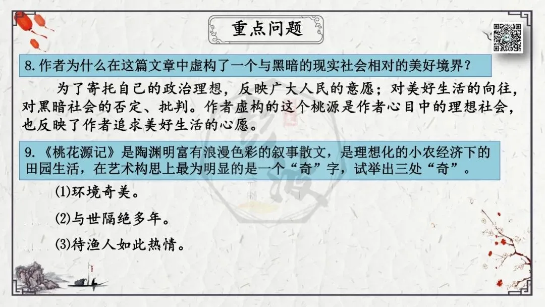【中考专项复习课件】文言文40篇-22《桃花源记》-第45张图片-四季读书网 【中考专项复习课件】文言文40篇-22《桃花源记》-第45张图片-四季读书网
