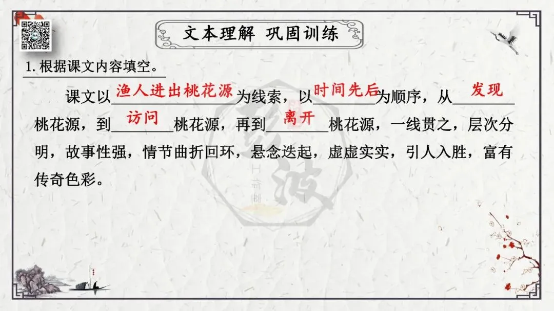 【中考专项复习课件】文言文40篇-22《桃花源记》-第46张图片-四季读书网 【中考专项复习课件】文言文40篇-22《桃花源记》-第46张图片-四季读书网