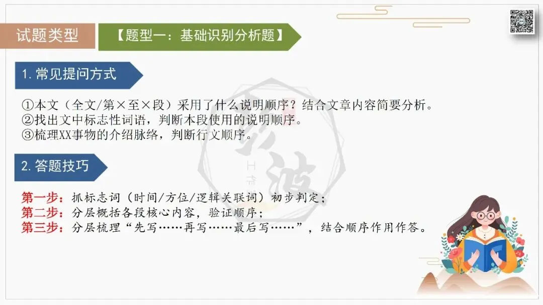 【中考专项-说明文阅读9讲】课件+文本+例文实战-02说明顺序识别与作用分析(时间空间逻辑)(5元)-第13张图片-四季读书网
