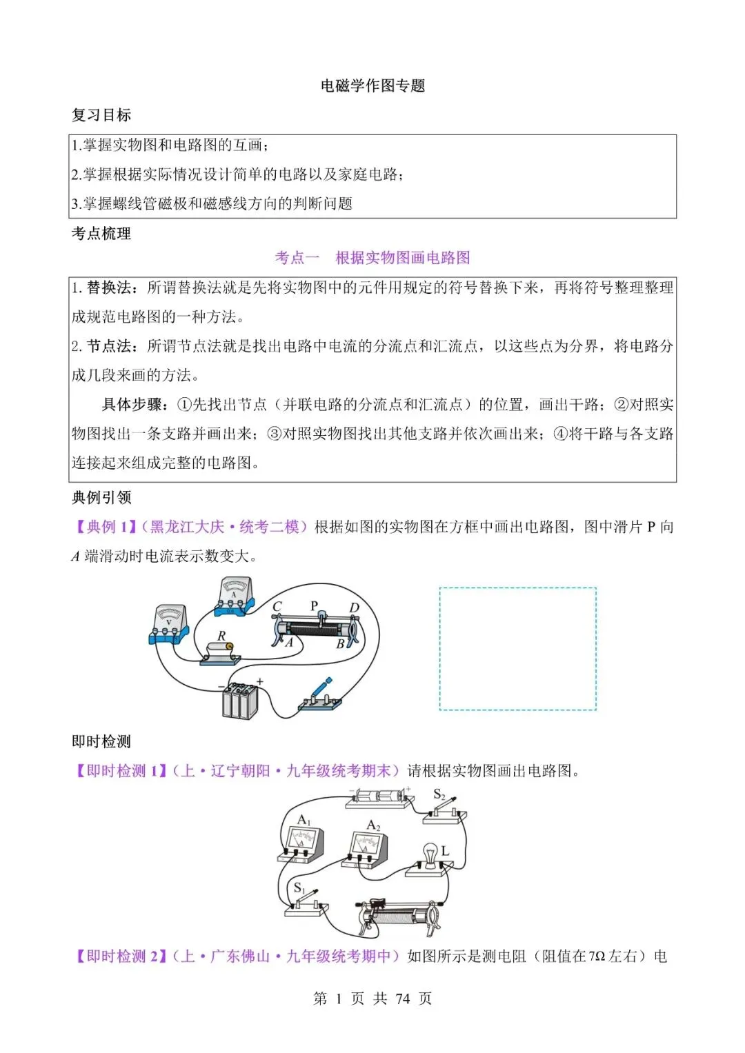 中考物理作图和实验专题03《电磁学作图专题》含答案-第1张图片-四季读书网