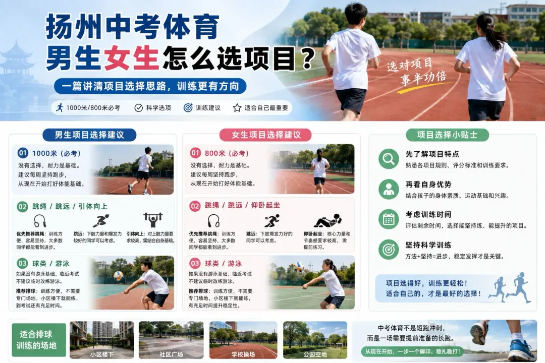 扬州中考体育怎么选项目?男生女生分别怎么选,看这一篇就够了-第1张图片-四季读书网