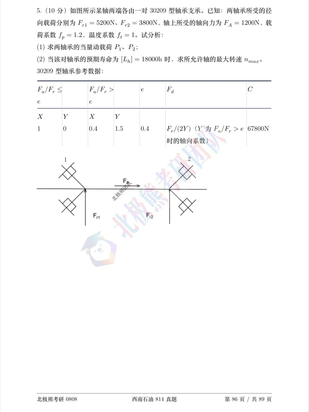 西南石油大学机械考研2025年814真题分享-第7张图片-四季读书网