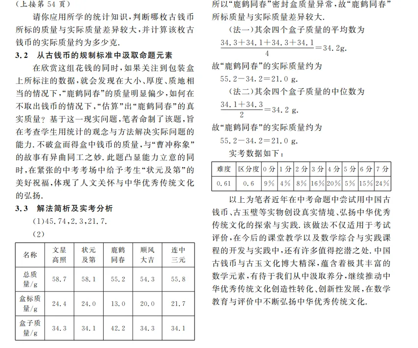 中考命题创设中华优秀传统文化情境的实践与探索-第5张图片-四季读书网