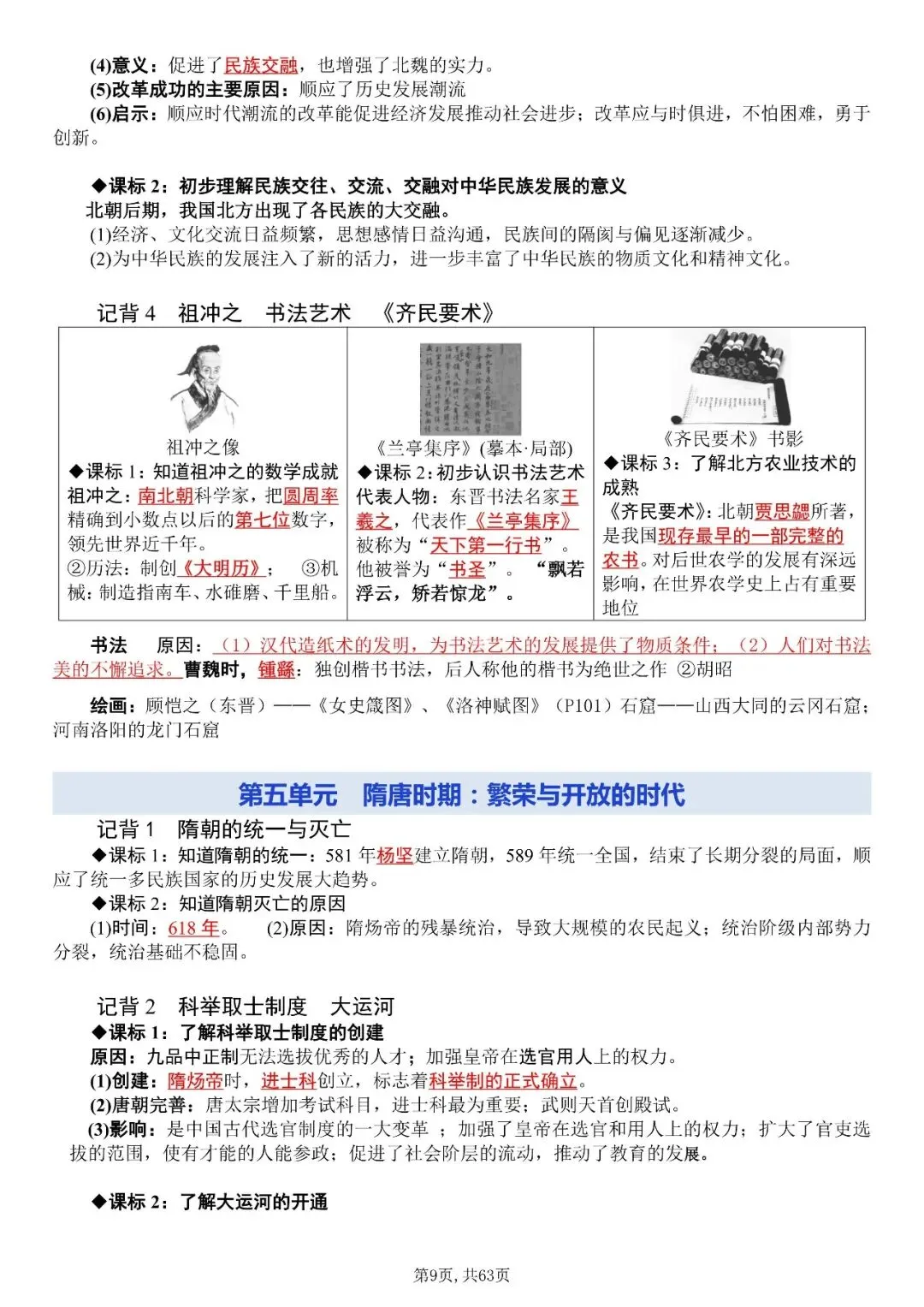 〔2026中考历史〕・ 全六册知识点归纳汇总(复习提纲),电子版可下载-第11张图片-四季读书网