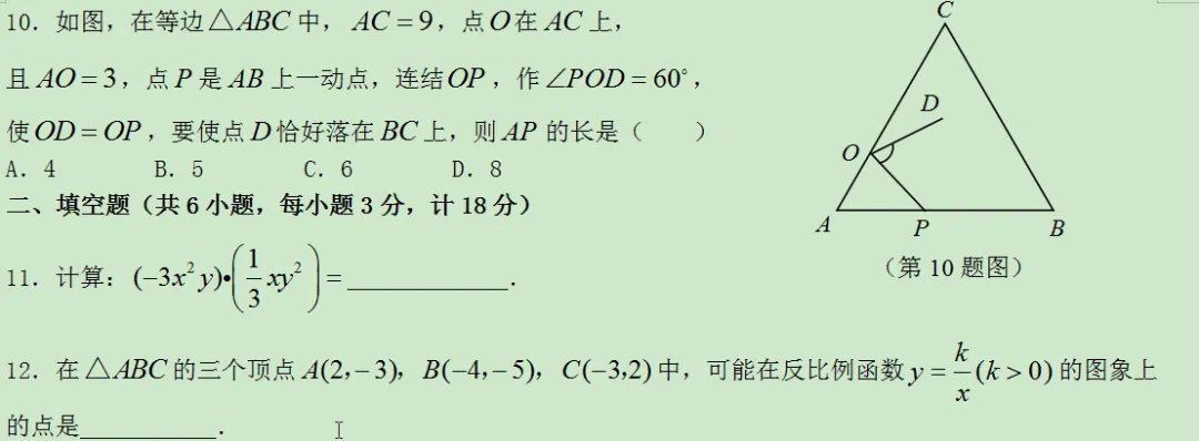 陕西省西安市2007年中考数学真题附答案及评分参考-第21张图片-四季读书网