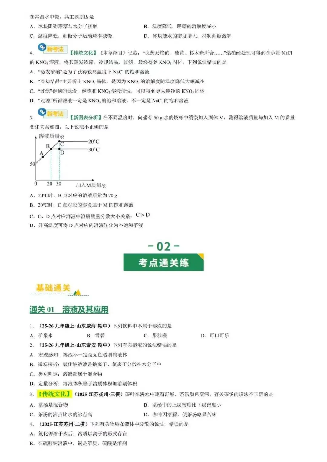 2026年中考化学专项汇编(全国版)-第12张图片-四季读书网