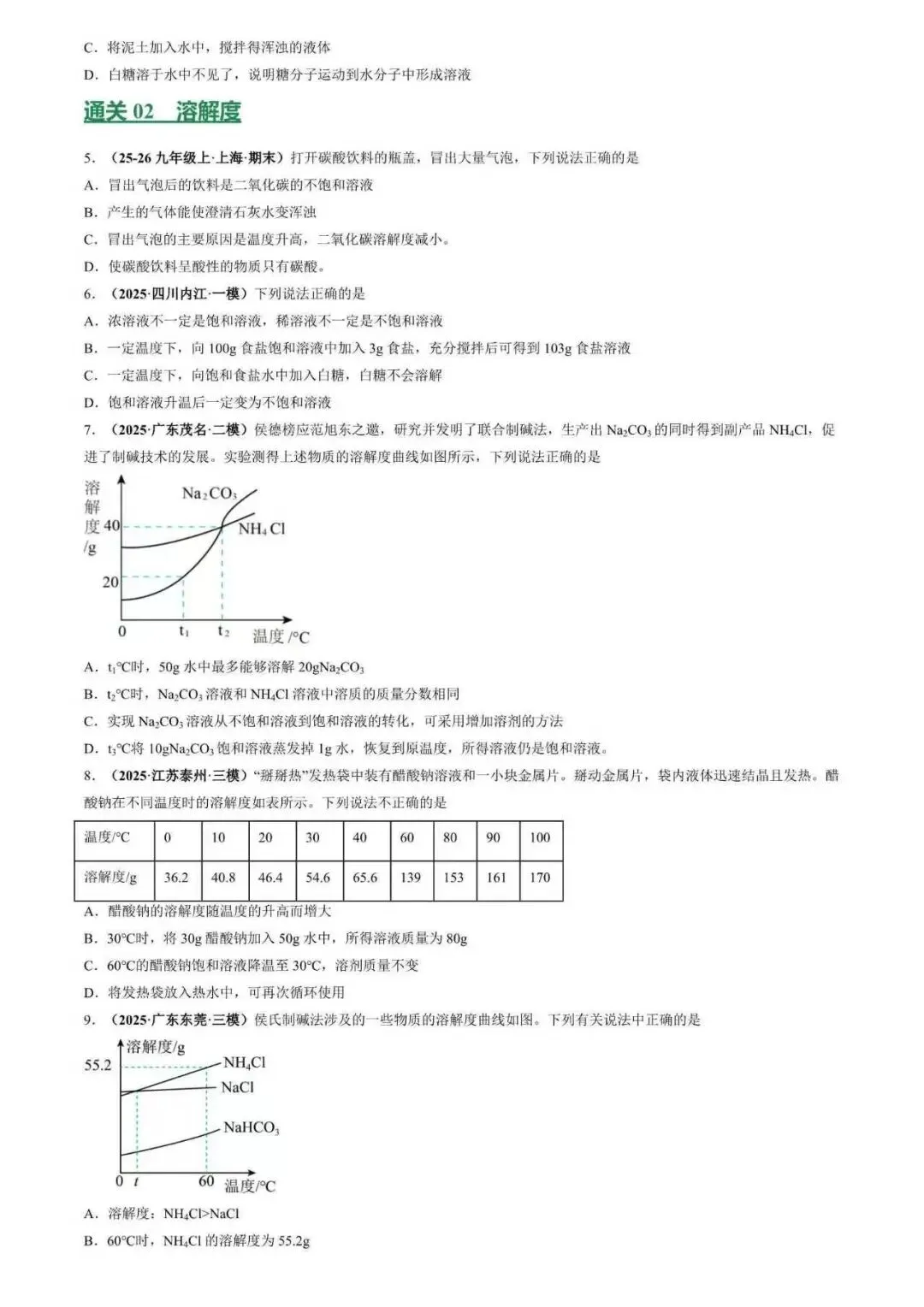2026年中考化学专项汇编(全国版)-第13张图片-四季读书网