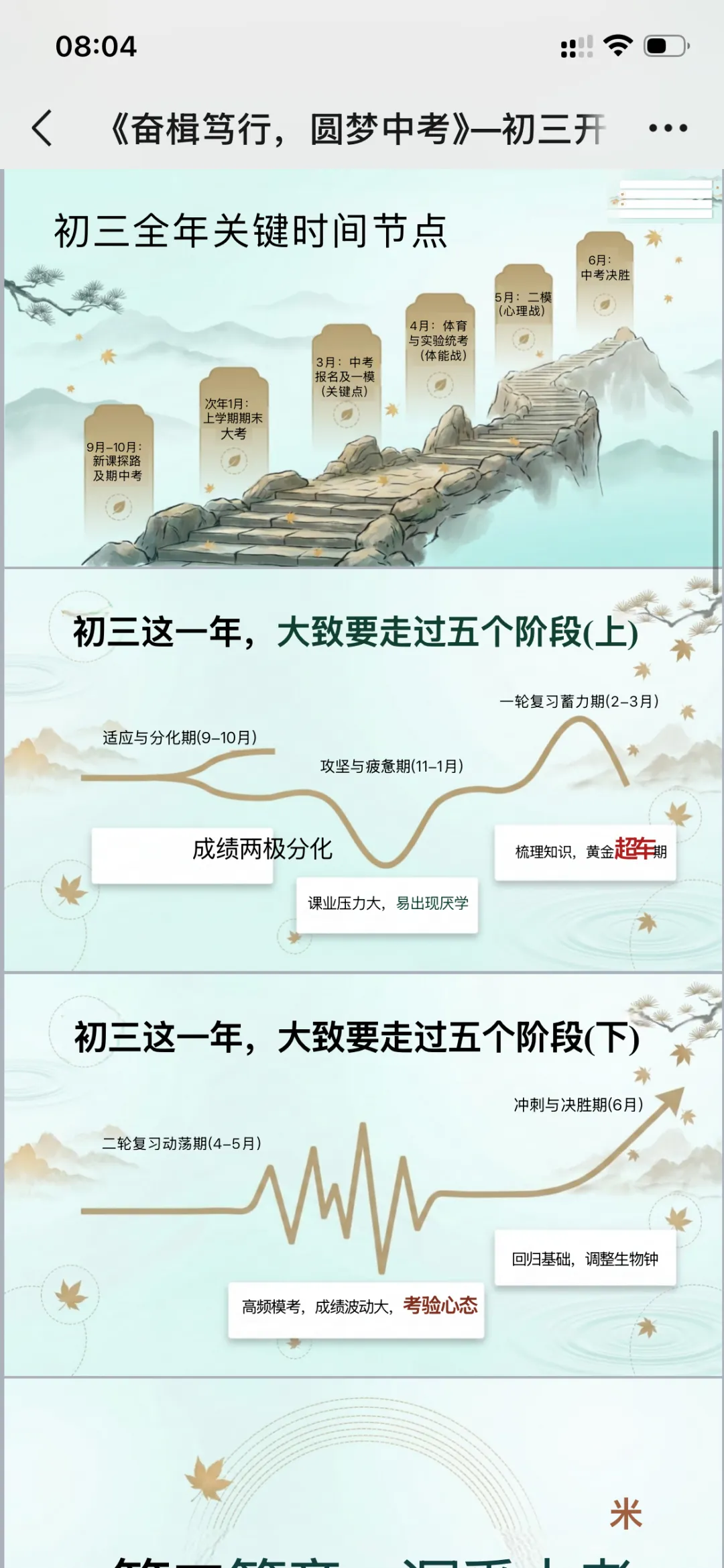 初三开学第一课:奋楫笃行,圆梦中考ppt+逐字稿-第3张图片-四季读书网