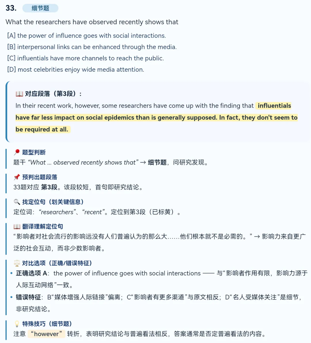 考研英语阅读:真题手把手带练,用对方法,准确率稳步提升-第11张图片-四季读书网 考研英语阅读:真题手把手带练,用对方法,准确率稳步提升-第11张图片-四季读书网