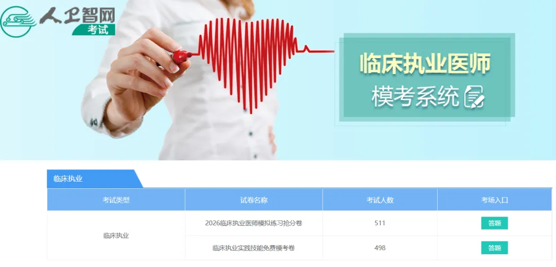 医师笔试模拟考试!免费开放,刷完稳提分!-第7张图片-四季读书网
