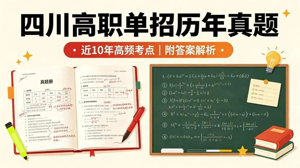 2025-2026 四川单招原版真题!普高生中职生考生必备复习资料-第1张图片-四季读书网