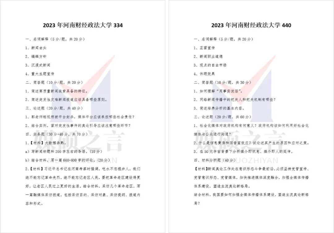 院校真题 | 河南财经政法大学新传考研真题2020-2026年近7年真题全收录 | 专硕-第4张图片-四季读书网 院校真题 | 河南财经政法大学新传考研真题2020-2026年近7年真题全收录 | 专硕-第4张图片-四季读书网
