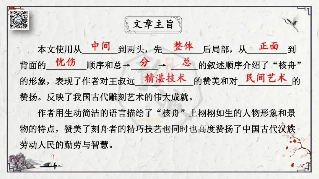 【中考专项复习课件】文言文40篇-24《核舟记》-第35张图片-四季读书网