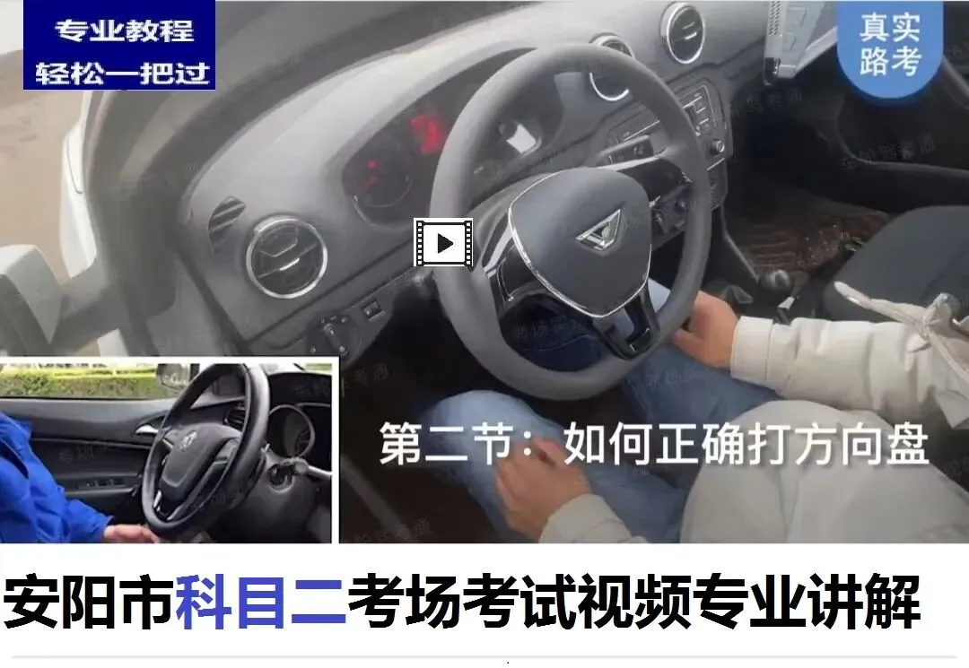 安阳市科目二,科目三考场考试视频专业讲解路线图模拟练车新手陪练教程-第2张图片-四季读书网