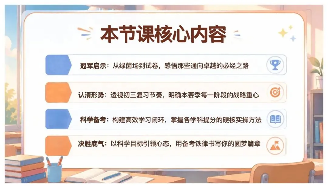 初三开学第一课:读懂冠军逻辑,好好备战中考-第5张图片-四季读书网