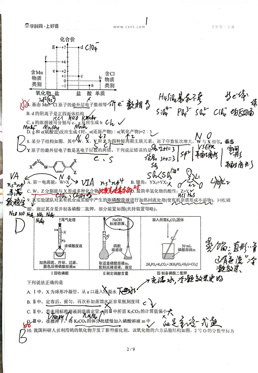 2026年陕晋青宁卷化学真题手写详解-第2张图片-四季读书网