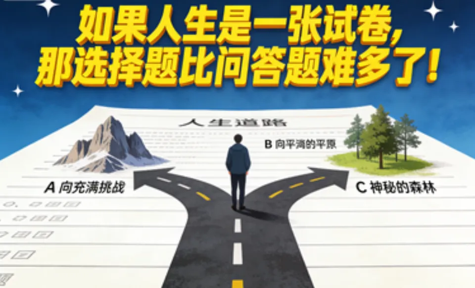 如果人生是一张试卷,那选择题比问答题难多了!-第1张图片-四季读书网 如果人生是一张试卷,那选择题比问答题难多了!-第1张图片-四季读书网