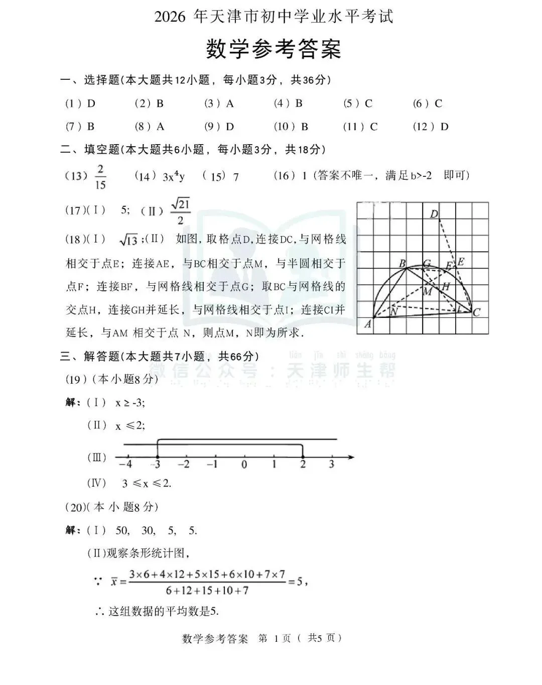 2026年天津市中考数学真题试卷及参考答案(可打印)-第9张图片-四季读书网