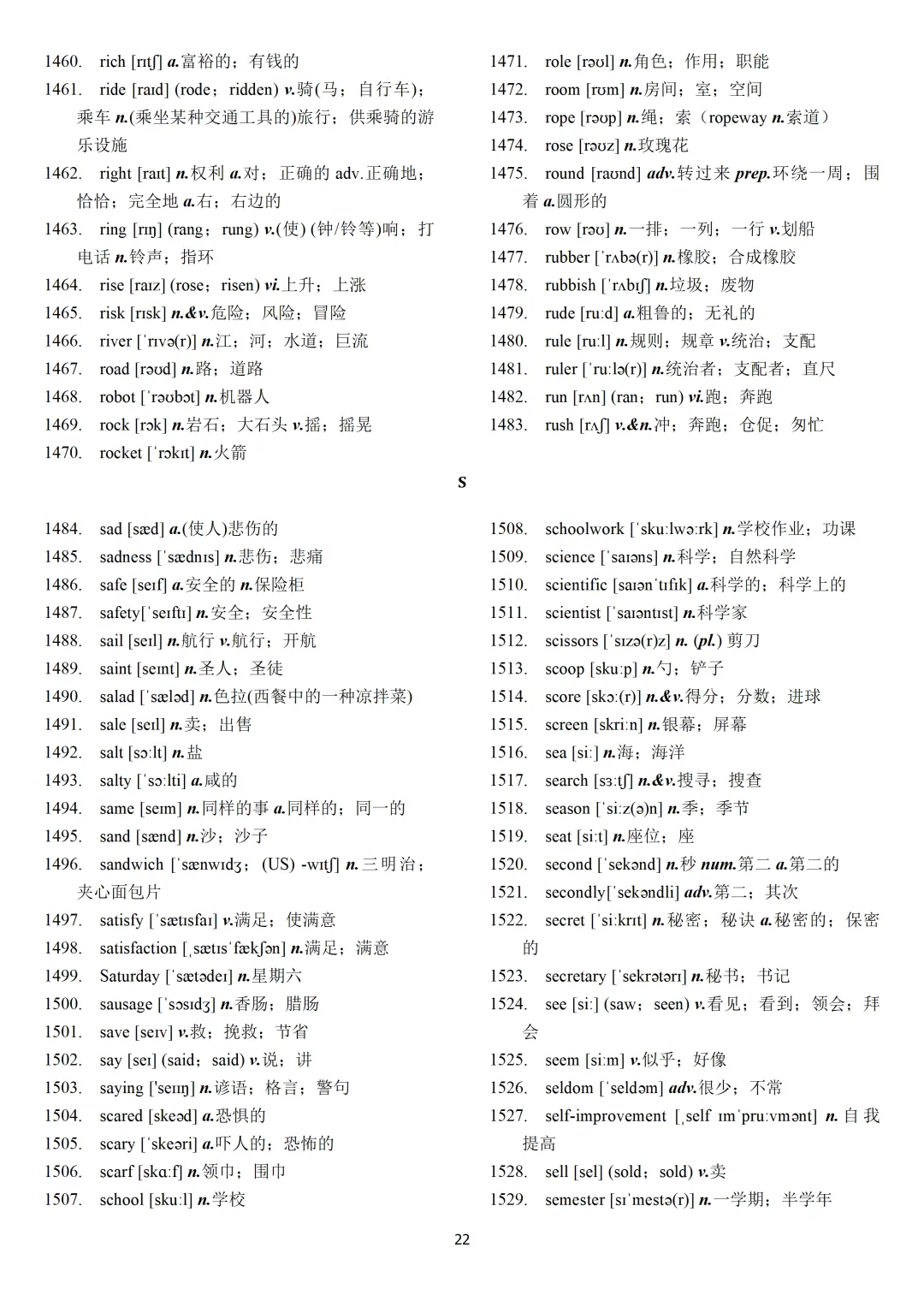 中考英语课标必背2000词【背诵版+默写版】-第24张图片-四季读书网