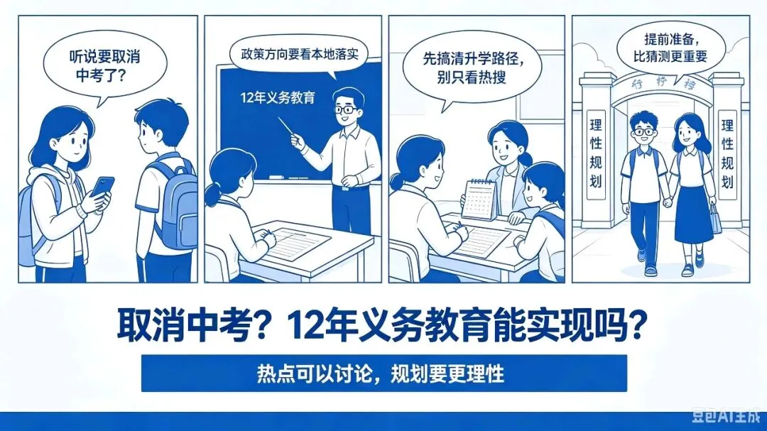 取消中考?12年义务教育?能实现吗?-第2张图片-四季读书网