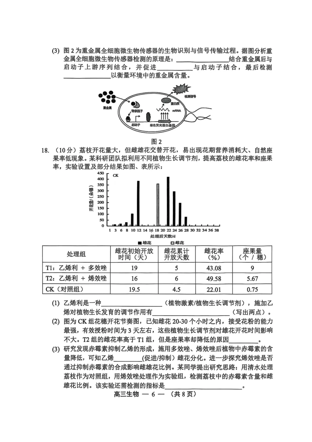 福州高三一检生物试卷真题及答案(附历年真题试卷)-第7张图片-四季读书网 福州高三一检生物试卷真题及答案(附历年真题试卷)-第7张图片-四季读书网