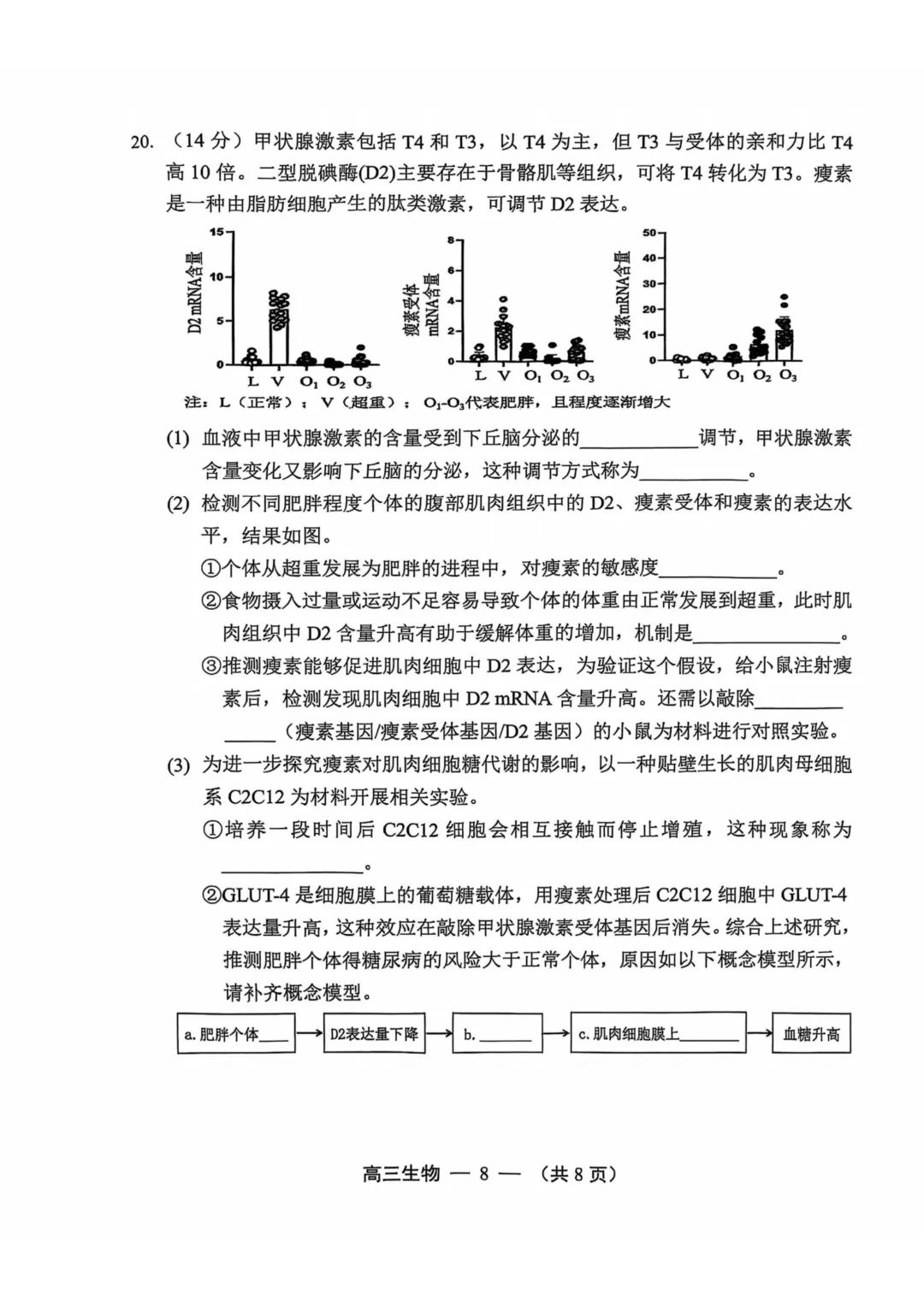 福州高三一检生物试卷真题及答案(附历年真题试卷)-第9张图片-四季读书网 福州高三一检生物试卷真题及答案(附历年真题试卷)-第9张图片-四季读书网
