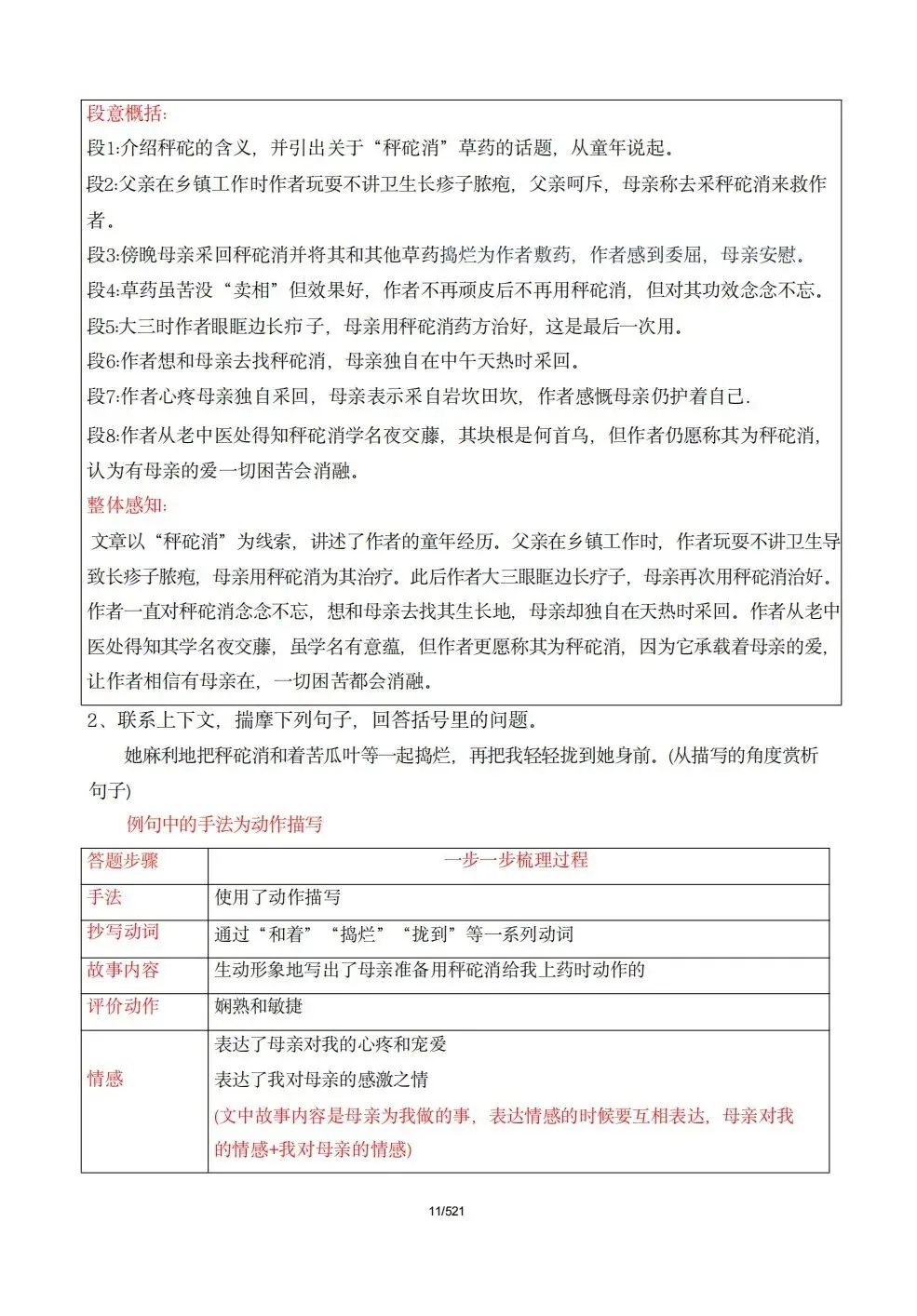 中考阅读踩分拆解手册:理清概念误区,写出满分答案-第11张图片-四季读书网