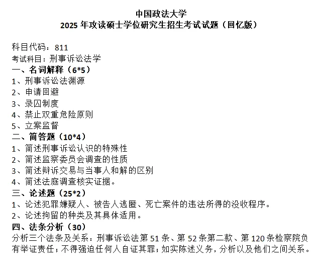 中国政法大学考研真题-第1张图片-四季读书网 中国政法大学考研真题-第1张图片-四季读书网