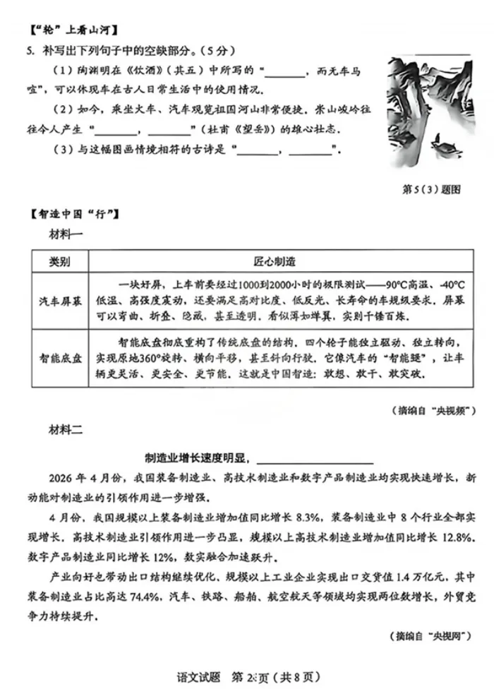 家有准中考生速看!2026山东中考真题卷九科完整版可下载-第2张图片-四季读书网 家有准中考生速看!2026山东中考真题卷九科完整版可下载-第2张图片-四季读书网