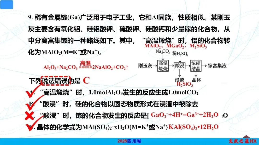 【高考真题研究】专题五 无机框图小工艺-第11张图片-四季读书网 【高考真题研究】专题五 无机框图小工艺-第11张图片-四季读书网