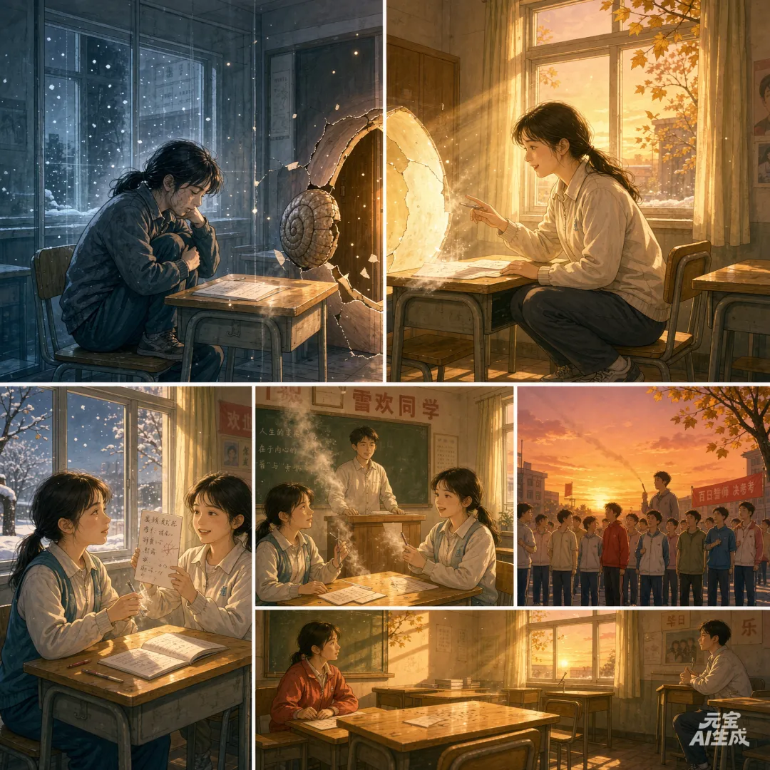 中考满分作文:霞光落脚处-第6张图片-四季读书网 中考满分作文:霞光落脚处-第6张图片-四季读书网